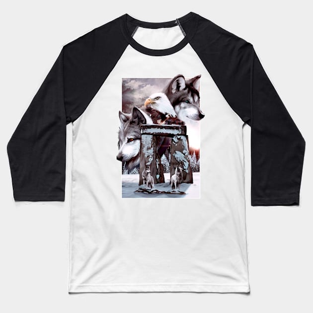 Winter Paradise Baseball T-Shirt by Nightfrost